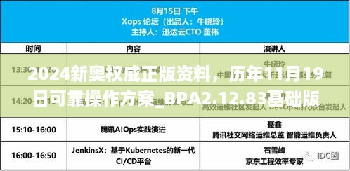 2024新奥权威正版资料，历年11月19日可靠操作方案_BPA2.12.83基础版