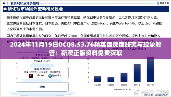 2024年11月19日OCQ8.53.76精英版深度研究与现象解答：新澳正版资料免费获取