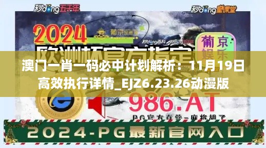 澳门一肖一码必中计划解析：11月19日高效执行详情_EJZ6.23.26动漫版