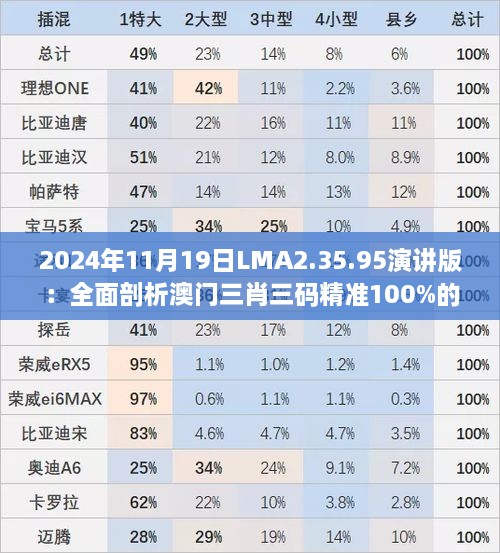 2024年11月19日LMA2.35.95演讲版：全面剖析澳门三肖三码精准100%的背景与意义及实战经验