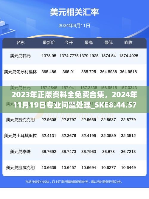 2023年正版资料全免费合集，2024年11月19日专业问题处理_SKE8.44.57定制版