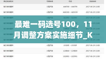 最难一码选号100，11月调整方案实施细节_KPB3.69.64复制版