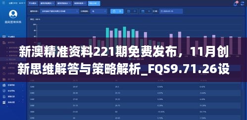 新澳精准资料221期免费发布，11月创新思维解答与策略解析_FQS9.71.26设计师专版