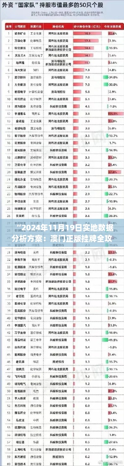 “2024年11月19日实地数据分析方案：澳门正版挂牌全攻略_JTP1.33.85品牌版”