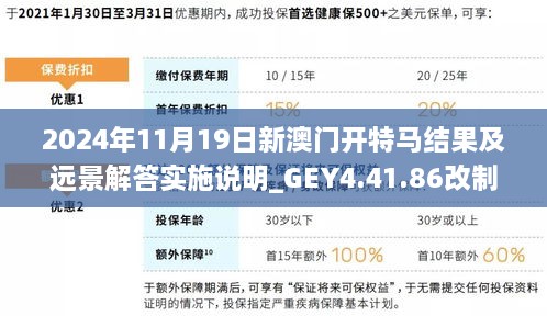 2024年11月19日新澳门开特马结果及远景解答实施说明_GEY4.41.86改制版