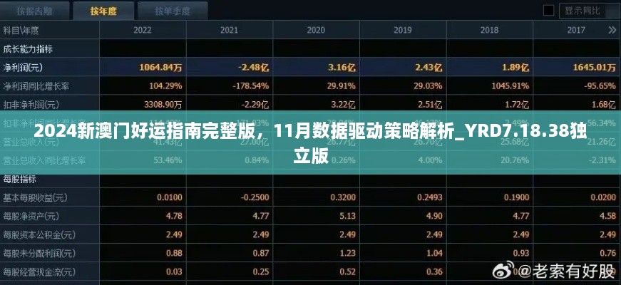 2024新澳门好运指南完整版，11月数据驱动策略解析_YRD7.18.38独立版