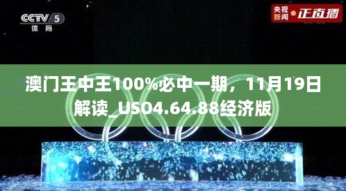 澳门王中王100%必中一期，11月19日解读_USO4.64.88经济版