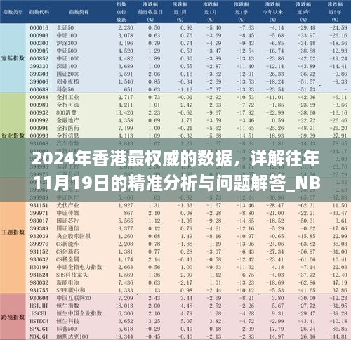 2024年香港最权威的数据，详解往年11月19日的精准分析与问题解答_NBM3.34.67私人版