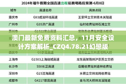 澳门最新免费资料汇总，11月安全设计方案解析_CZQ4.78.21幻想版