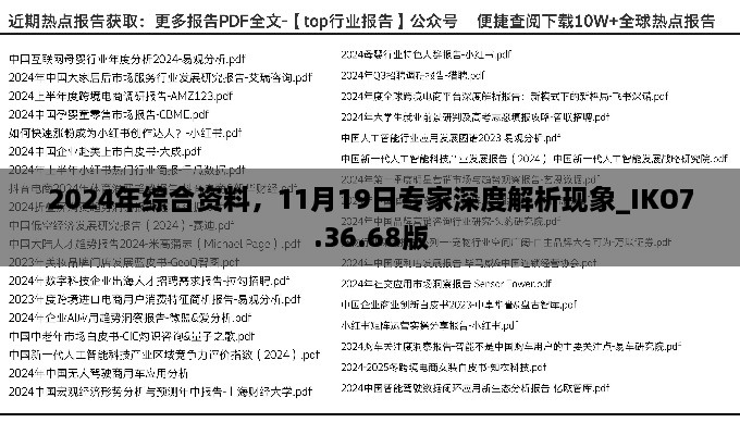 2024年综合资料，11月19日专家深度解析现象_IKO7.36.68版