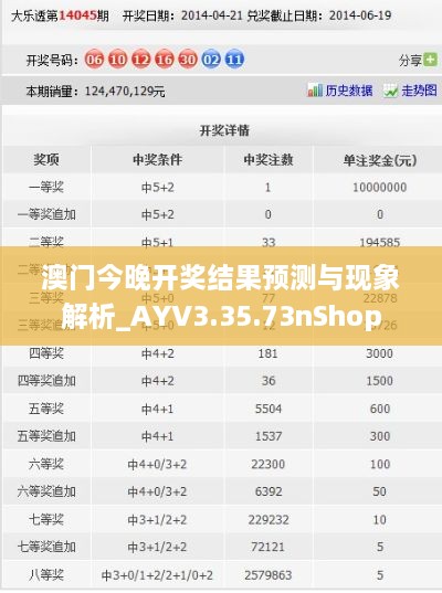 澳门今晚开奖结果预测与现象解析_AYV3.35.73nShop