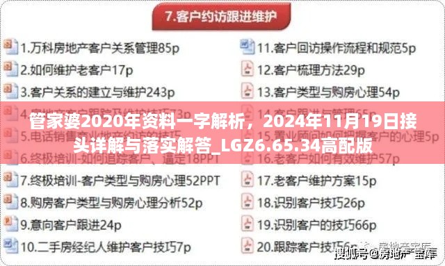 管家婆2020年资料一字解析，2024年11月19日接头详解与落实解答_LGZ6.65.34高配版