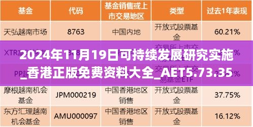 2024年11月19日可持续发展研究实施_香港正版免费资料大全_AET5.73.35版本