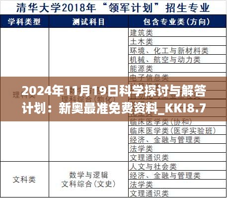 2024年11月19日科学探讨与解答计划：新奥最准免费资料_KKI8.74.62响应版本