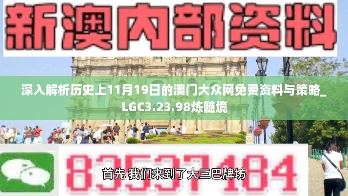 深入解析历史上11月19日的澳门大众网免费资料与策略_LGC3.23.98炼髓境