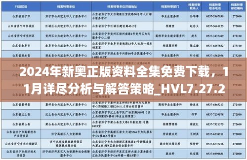 2024年新奥正版资料全集免费下载，11月详尽分析与解答策略_HVL7.27.27竞技版