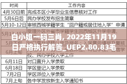 白小姐一码三肖, 2022年11月19日严格执行解答_UEP2.80.83毛坯版