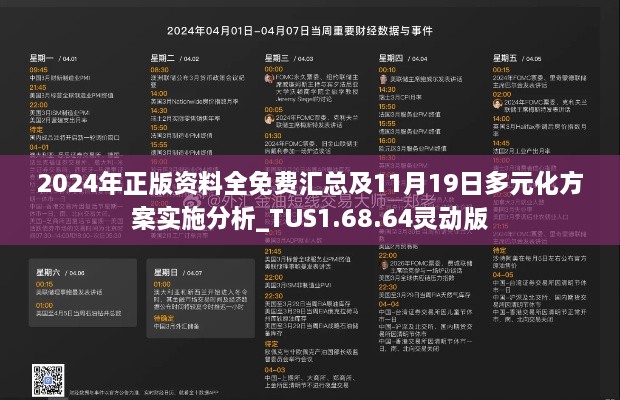 2024年正版资料全免费汇总及11月19日多元化方案实施分析_TUS1.68.64灵动版