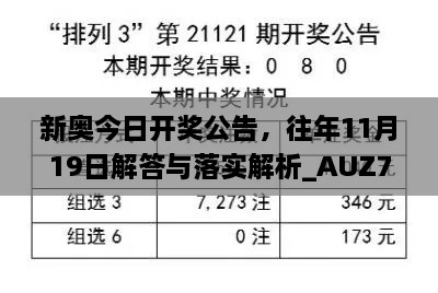 新奥今日开奖公告，往年11月19日解答与落实解析_AUZ7.74.92梦想版