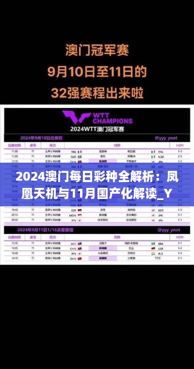 2024澳门每日彩种全解析：凤凰天机与11月国产化解读_YIG6.63.52版本