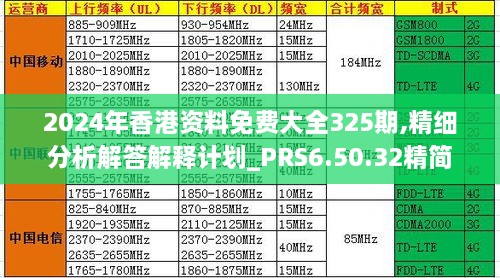 2024年香港资料免费大全325期,精细分析解答解释计划_PRS6.50.32精简版