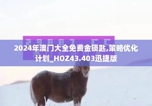 2024年澳门大全免费金锁匙,策略优化计划_HOZ43.403迅捷版