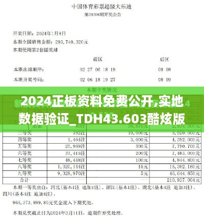 2024正板资料免费公开,实地数据验证_TDH43.603酷炫版