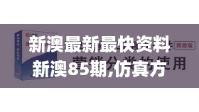 新澳最新最快资料新澳85期,仿真方案实施_KED43.732便携版