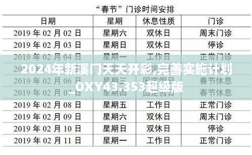 2024年新溪门天天开彩,完善实施计划_OXY43.353超级版