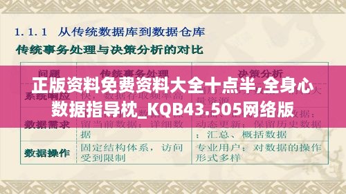 正版资料免费资料大全十点半,全身心数据指导枕_KQB43.505网络版