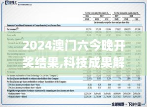 2024澳门六今晚开奖结果,科技成果解析_KXL43.510月光版