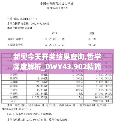 新奥今天开奖结果查询,哲学深度解析_DWY43.902精简版