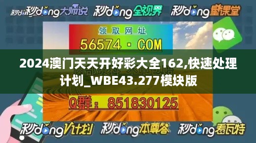 2024澳门天天开好彩大全162,快速处理计划_WBE43.277模块版