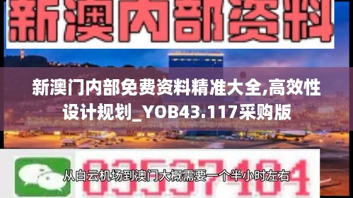 新澳门内部免费资料精准大全,高效性设计规划_YOB43.117采购版