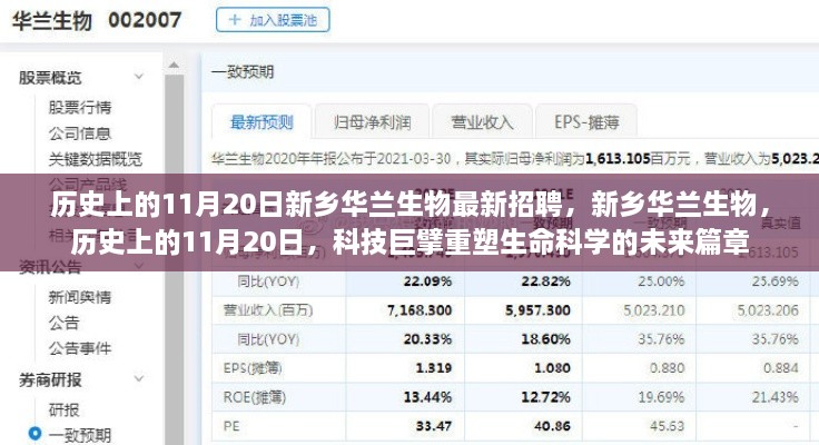 新乡华兰生物，历史上的11月20日重塑生命科学未来篇章的招聘盛会