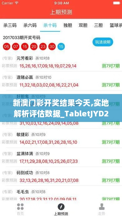 新澳门彩开奖结果今天,实地解析评估数据_TabletJYD2.40