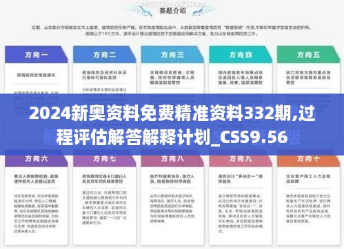 2024新奥资料免费精准资料332期,过程评估解答解释计划_CSS9.56