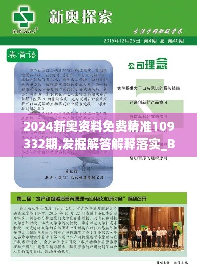 2024新奥资料免费精准109332期,发掘解答解释落实_BSG2.52