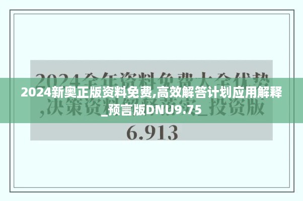 2024新奥正版资料免费,高效解答计划应用解释_预言版DNU9.75