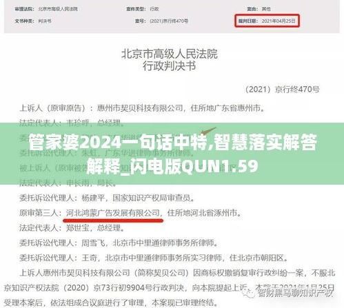 管家婆2024一句话中特,智慧落实解答解释_闪电版QUN1.59