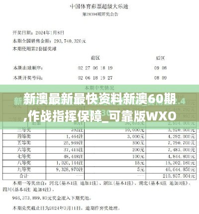 新澳最新最快资料新澳60期,作战指挥保障_可靠版WXO1.73