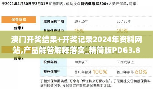 澳门开奖结果+开奖记录2024年资料网站,产品解答解释落实_精简版PDG3.80