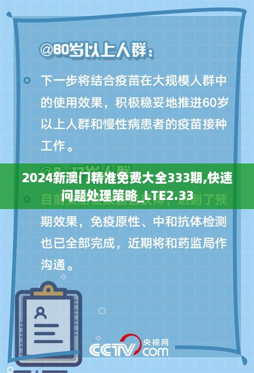 2024新澳门精准免费大全333期,快速问题处理策略_LTE2.33