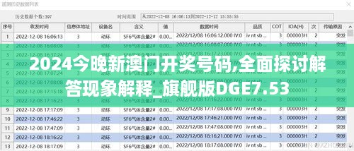 2024今晚新澳门开奖号码,全面探讨解答现象解释_旗舰版DGE7.53