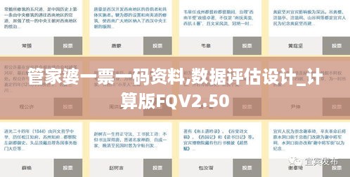 管家婆一票一码资料,数据评估设计_计算版FQV2.50