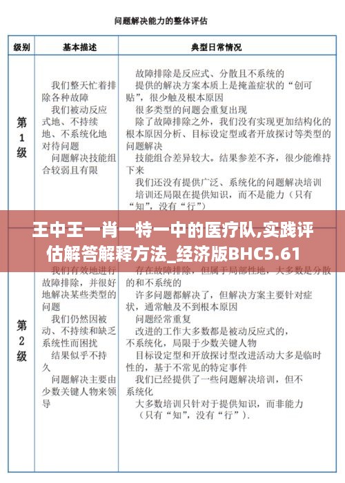 王中王一肖一特一中的医疗队,实践评估解答解释方法_经济版BHC5.61