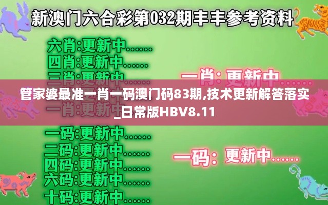 管家婆最准一肖一码澳门码83期,技术更新解答落实_日常版HBV8.11