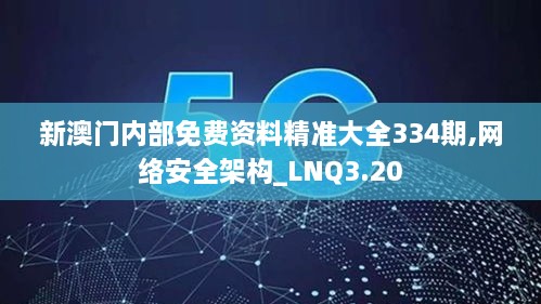 新澳门内部免费资料精准大全334期,网络安全架构_LNQ3.20