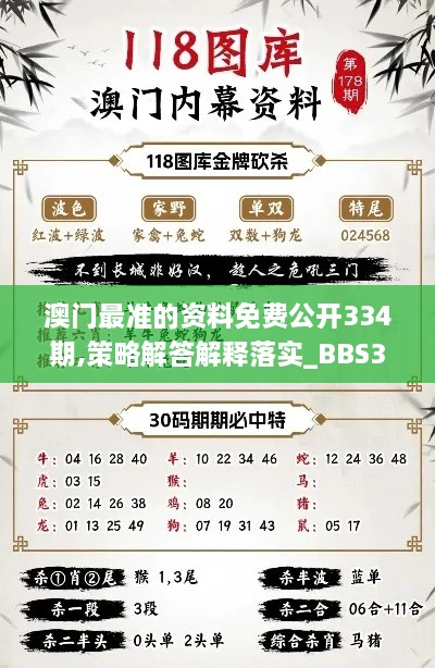 澳门最准的资料免费公开334期,策略解答解释落实_BBS3.64