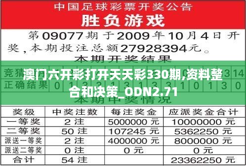 澳门六开彩打开天天彩330期,资料整合和决策_ODN2.71